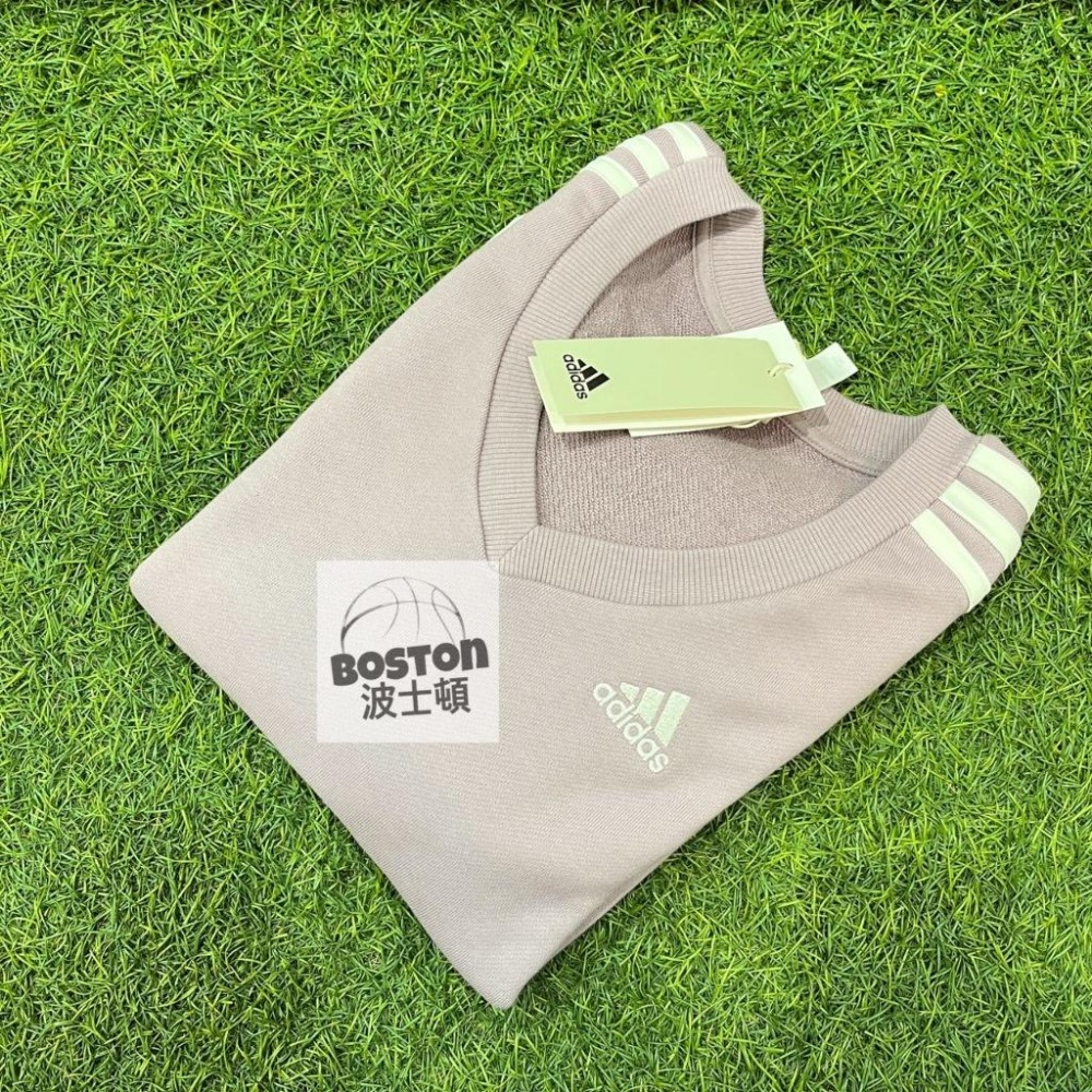 Adidas ESSENTIALS 女款 長袖 V領 棉T 無刷毛 紫IR5302 黑IQ4835-細節圖2