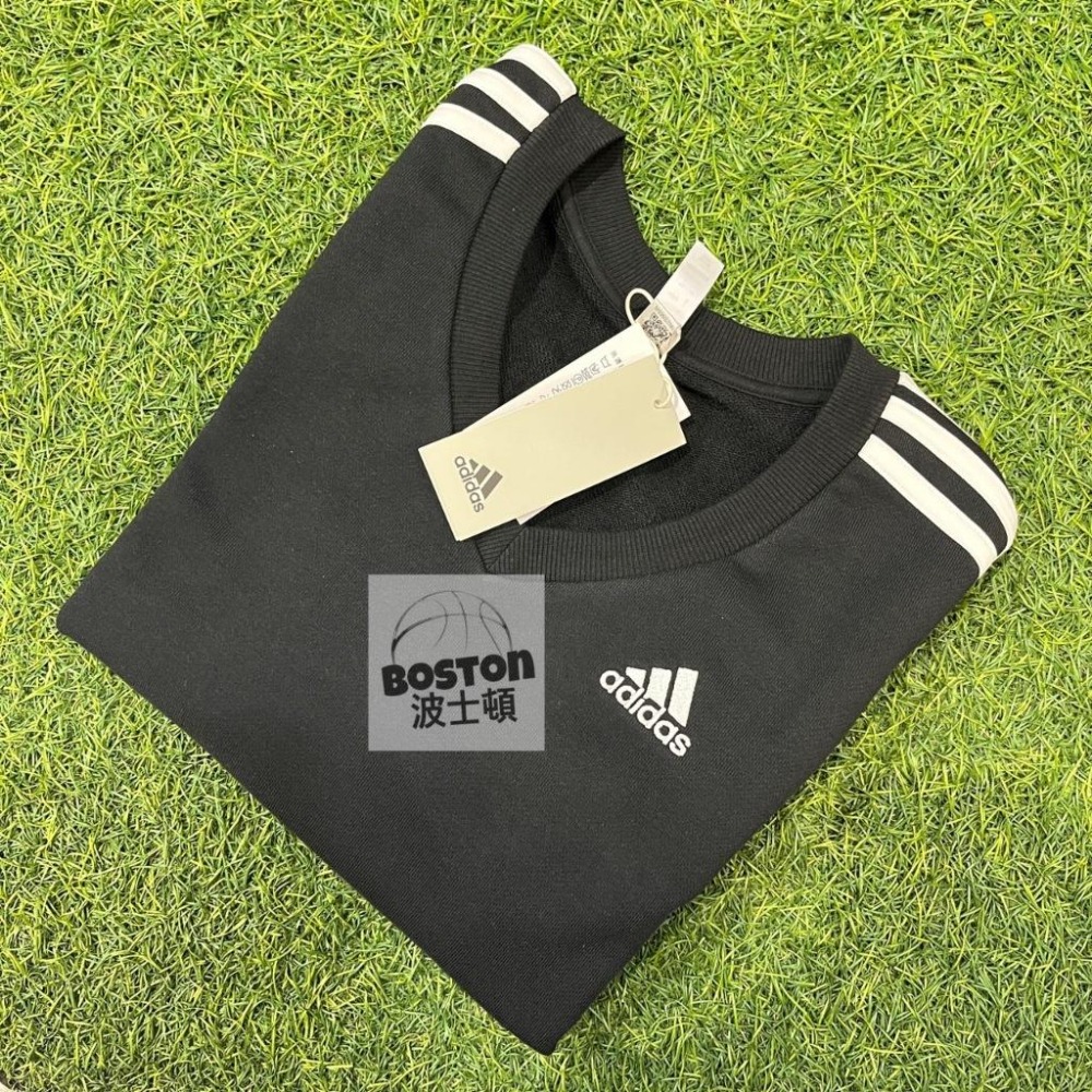 Adidas ESSENTIALS 女款 長袖 V領 棉T 無刷毛 紫IR5302 黑IQ4835-細節圖3