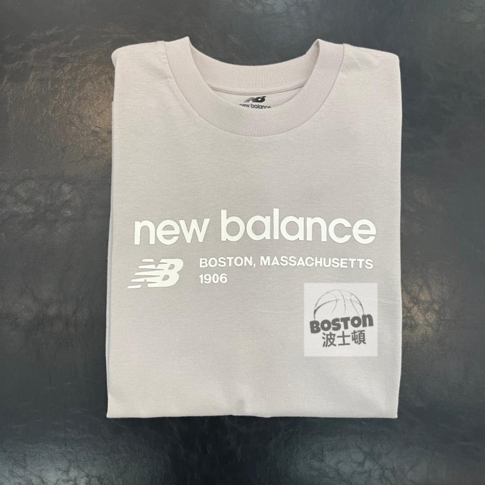 New Balance 女款 上衣 短袖 圓領 美版 百搭 奶茶 WT33534MNK 灰 WT33534AG-細節圖2