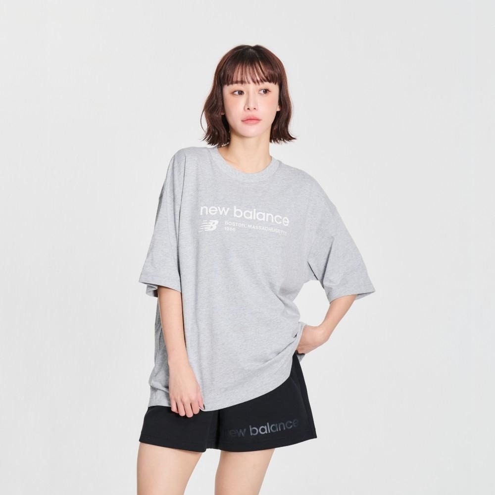 New Balance 女款 上衣 短袖 圓領 美版 百搭 奶茶 WT33534MNK 灰 WT33534AG-細節圖7