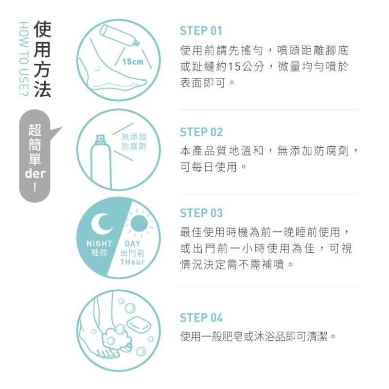 現貨秒出 🥳 防禦工事 T-FENCE 足清新止汗抗菌噴霧 清新沐浴_180ml 足清 足部對策 TFDEASF180-細節圖4