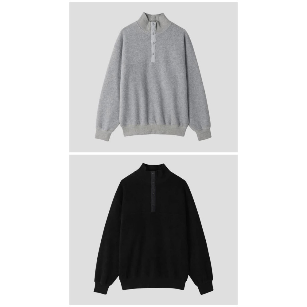 【SupeRich】韓貨代購連線🇰🇷質感立領半開襟開釦上衣-細節圖11