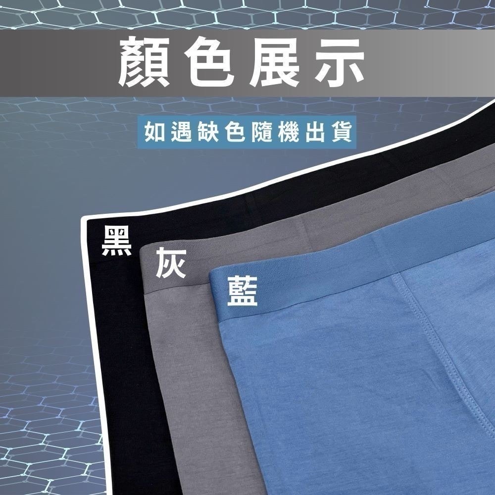 【限時購】(男內褲三件組 單件只要$133) 天絲莫代爾貼身抑菌平口褲 四角褲 SGS檢驗認證-細節圖10