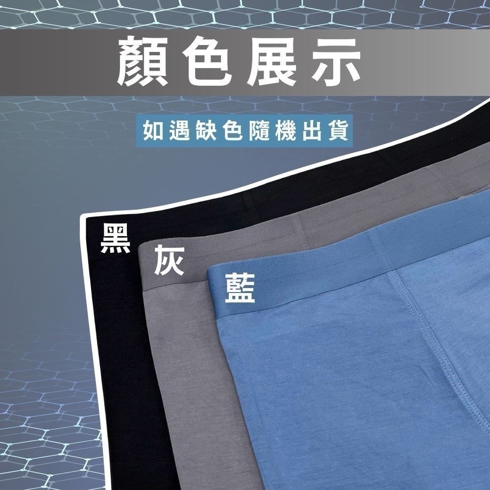 【限時購】(男內褲三件組 單件只要$133) 天絲莫代爾貼身抑菌平口褲 四角褲 SGS檢驗認證-規格圖10