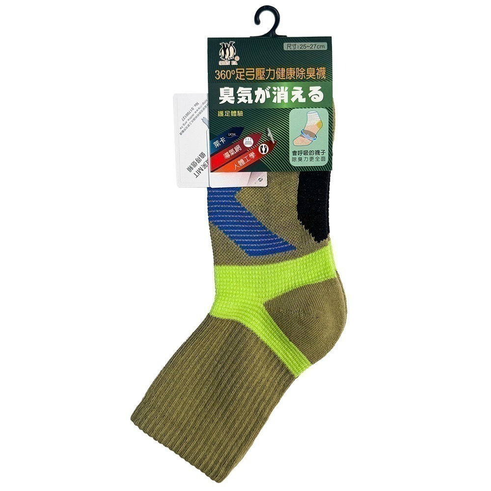 【限時購】(三雙優惠 單雙只要$99) 足弓機能除臭襪 (一件無接單，請以3的倍數下單)-規格圖11