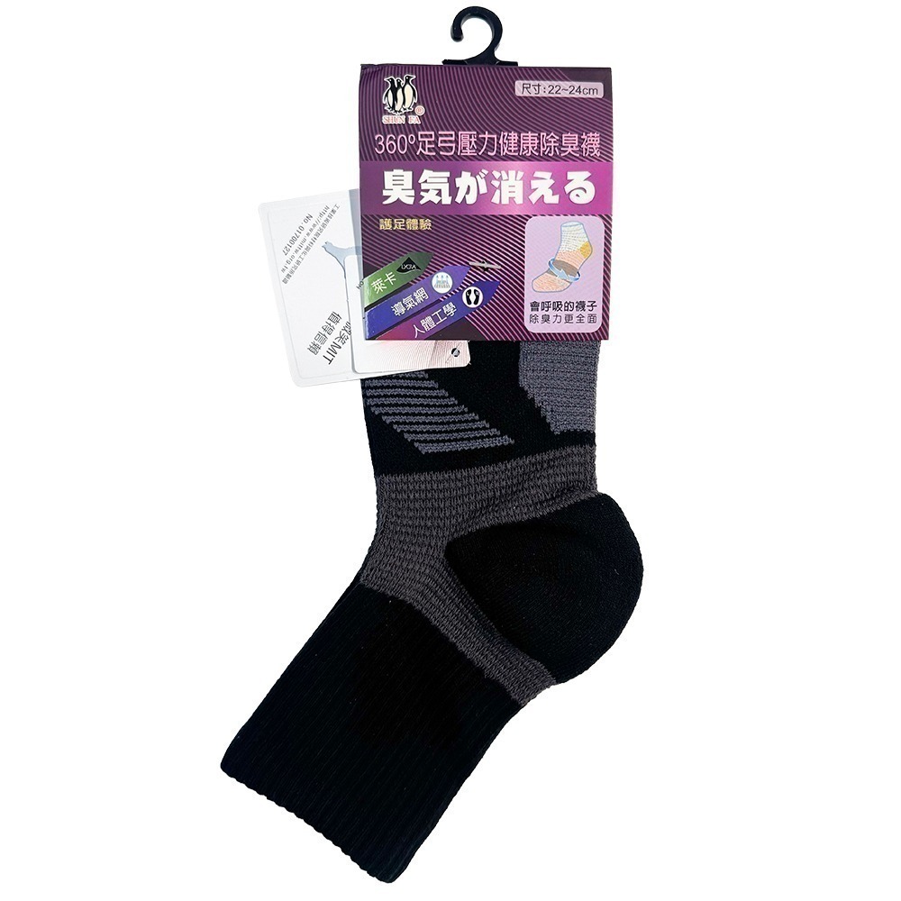 【限時購】(三雙優惠 單雙只要$99) 足弓機能除臭襪 (一件無接單，請以3的倍數下單)-規格圖11