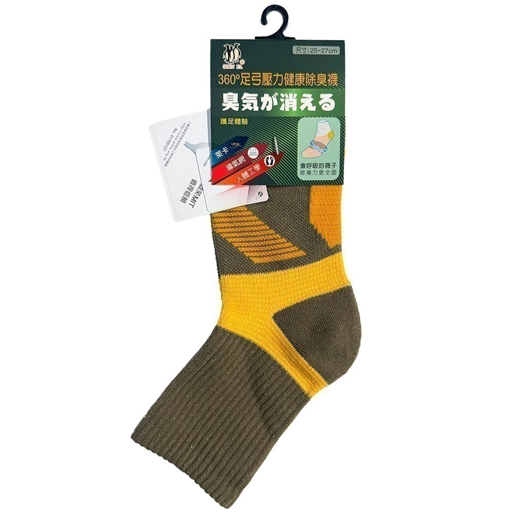 【限時購】(三雙優惠 單雙只要$99) 足弓機能除臭襪 (一件無接單，請以3的倍數下單)-規格圖11