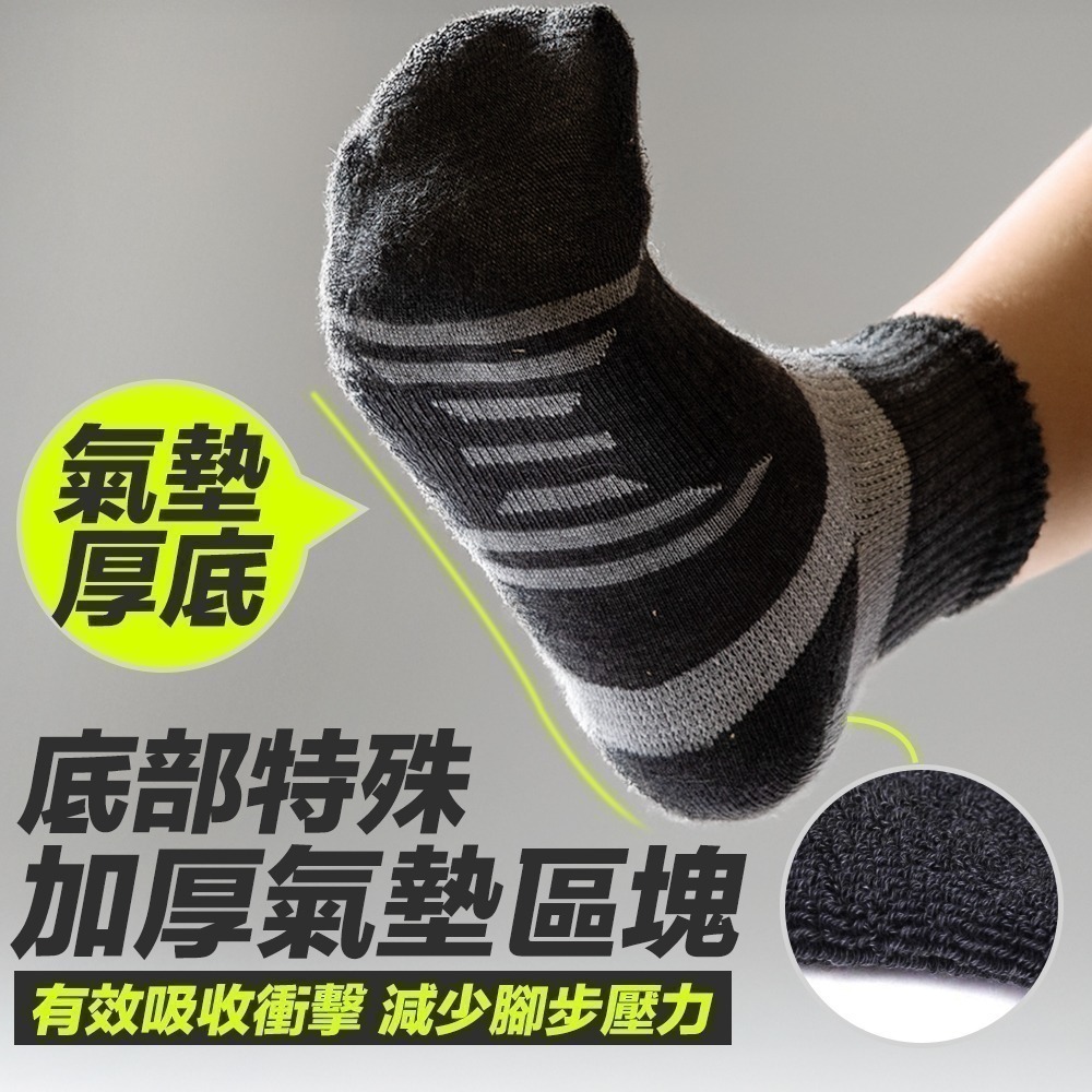 【7-ELEVEN 門市團購】(6雙組免運 單雙只要$48) 穩行氣墊襪 男女皆可穿 台灣襪子-細節圖4