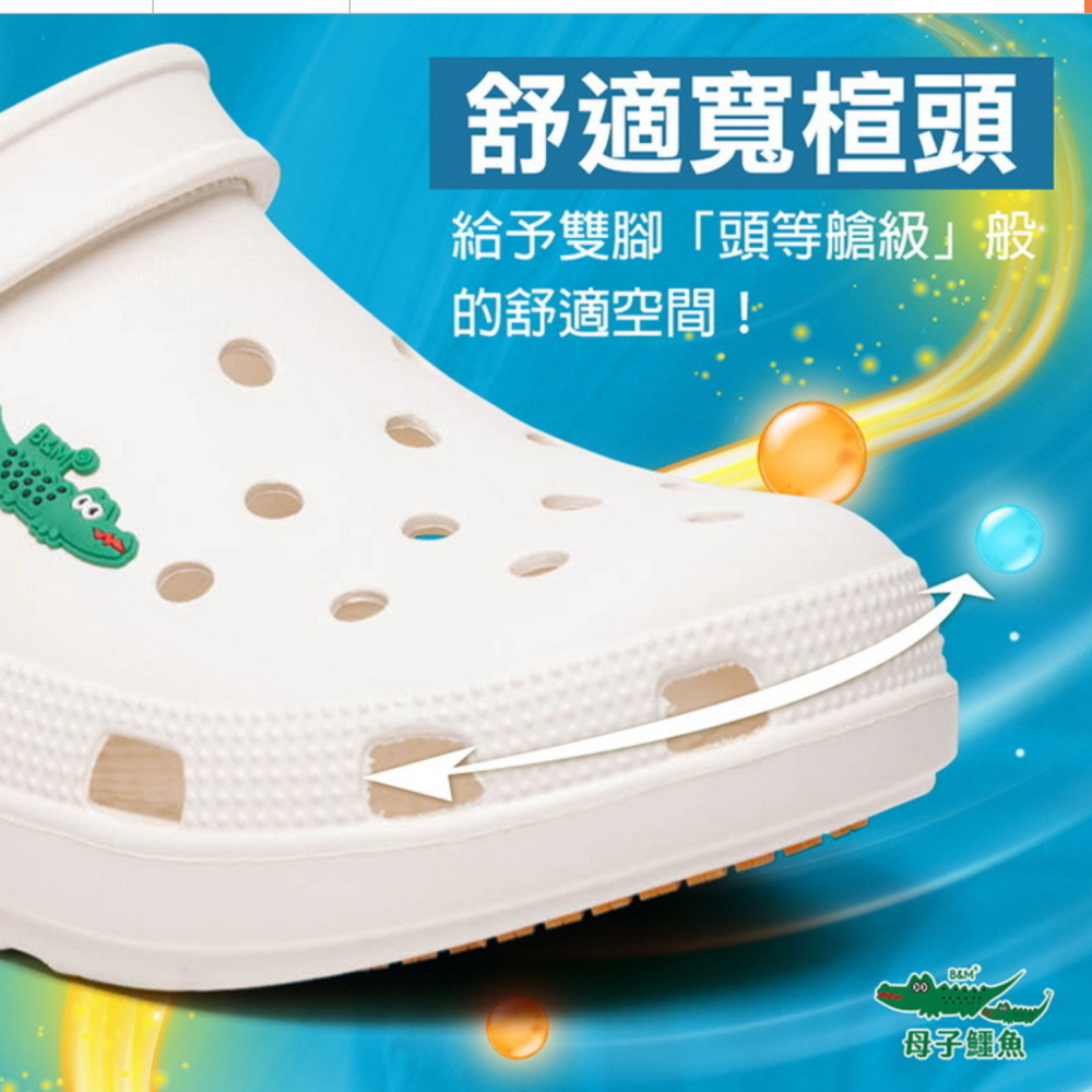 【限時購】 絕對百搭兩穿式洞洞鞋 (BGM 5353) 男女款 母子鱷魚-細節圖7