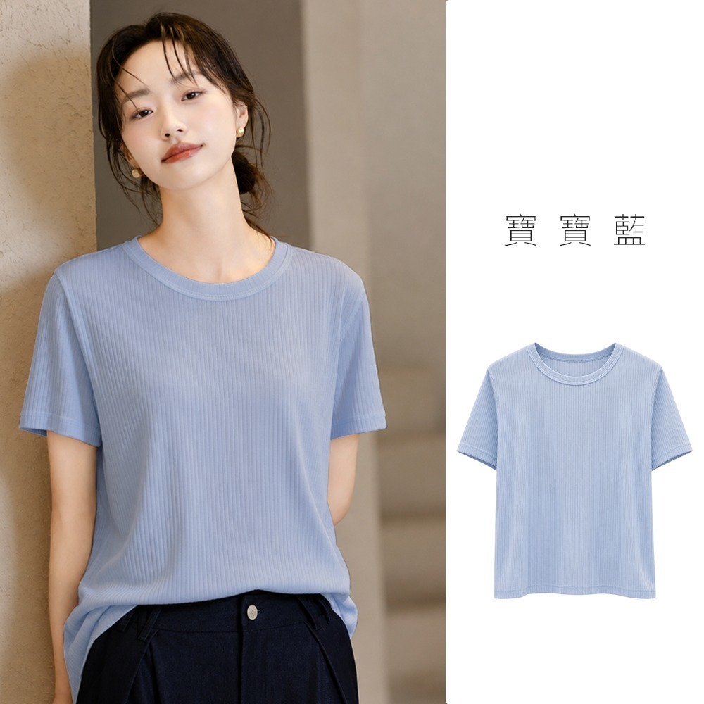 冰絲涼夏T三件組 涼感衣女（平均單件$133）短袖T恤 (一件無接單，請以3的倍數下單)-規格圖9