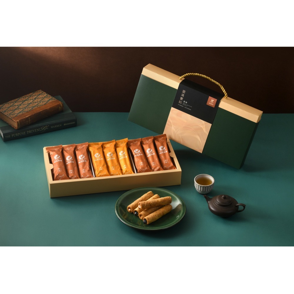 桂園農場 園滿實餡 蛋捲禮盒-9入/18入(花生/芝麻)-細節圖2