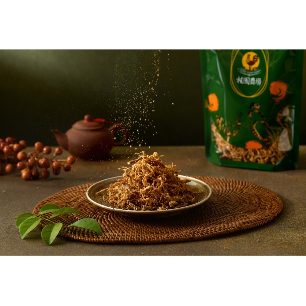 【桂園農場】桂園純雞肉絲-越咬越香超涮嘴，手撕雞腿肉，慢火烘烤，不油手不膩口，低卡低脂-細節圖2