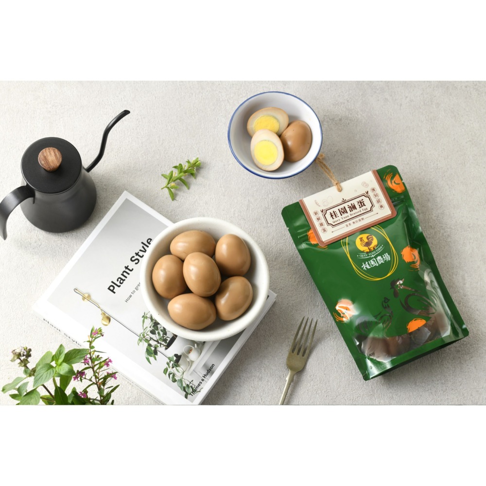 【桂園農場】桂園滷蛋(4顆裝)-蛋黃多汁不噎喉，少數有鑑驗報告的滷蛋-細節圖2