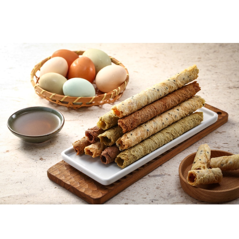 【桂園農場】桂園手工蛋捲-2包入單盒(芝麻原味/精選咖啡/台灣茶香/濃厚巧克力)-細節圖2