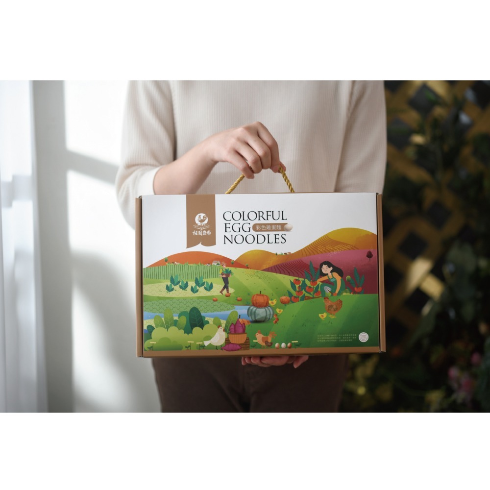 【桂園農場】桂園彩色雞蛋麵禮盒-6入-細節圖3