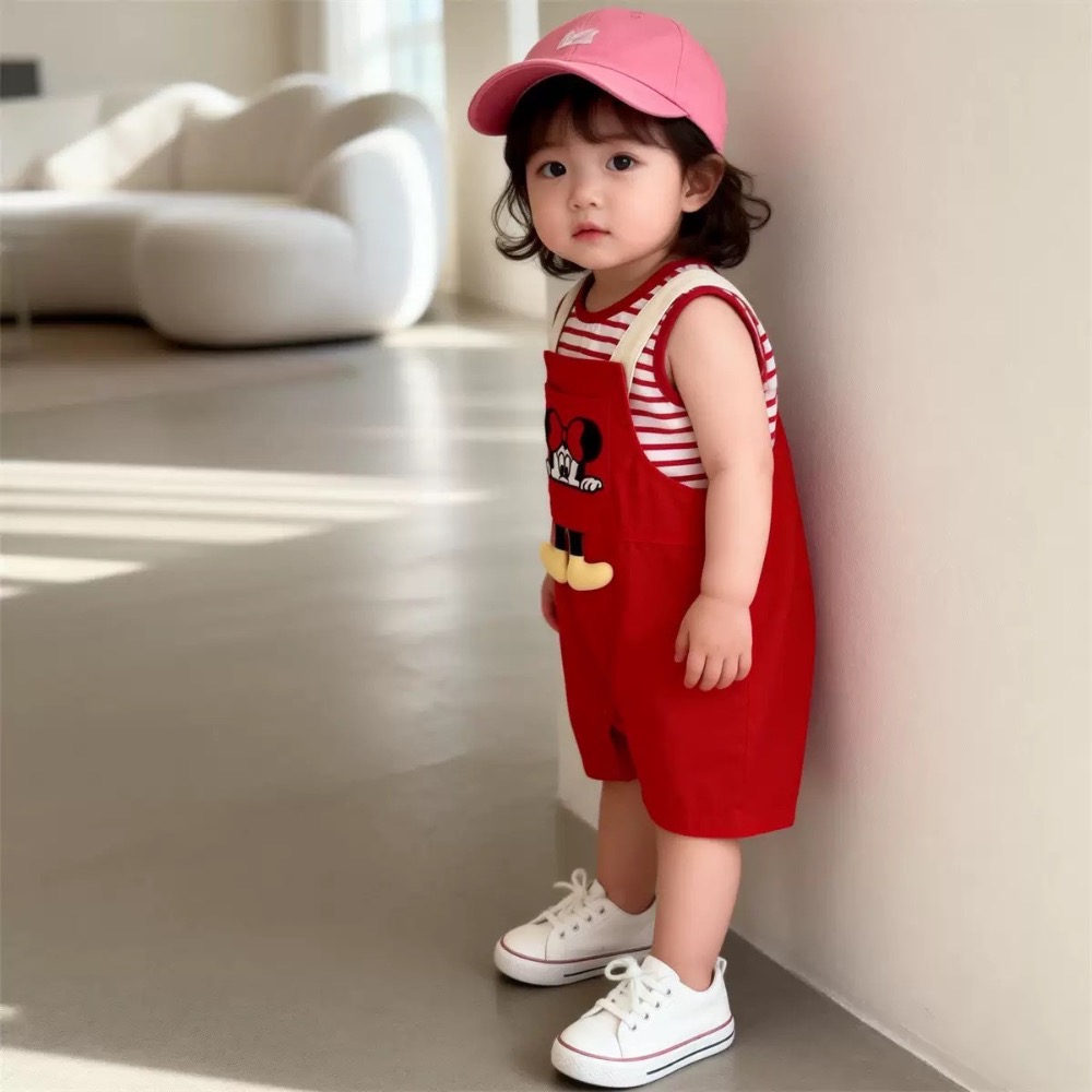 NB原創-米妮背帶褲套裝-細節圖2