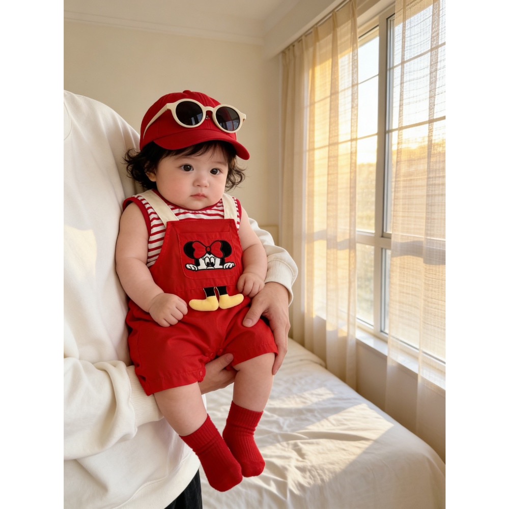 NB原創-米妮背帶褲套裝-細節圖3