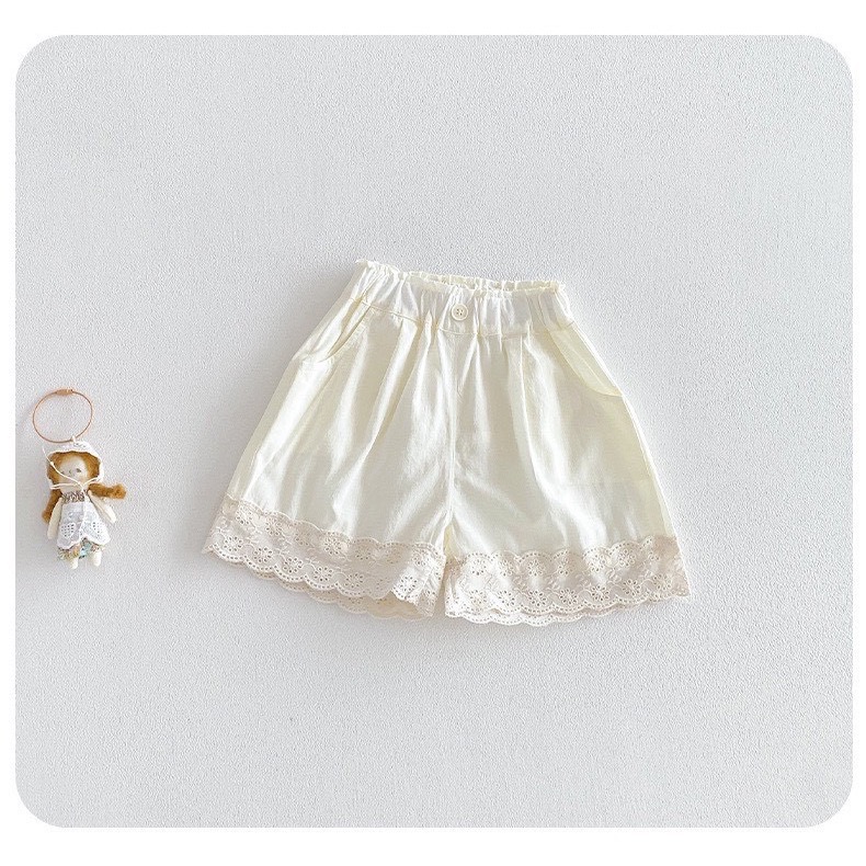 灰藍格紋無袖娃娃衫+花邊蕾絲褲套裝（無拆賣）-細節圖5