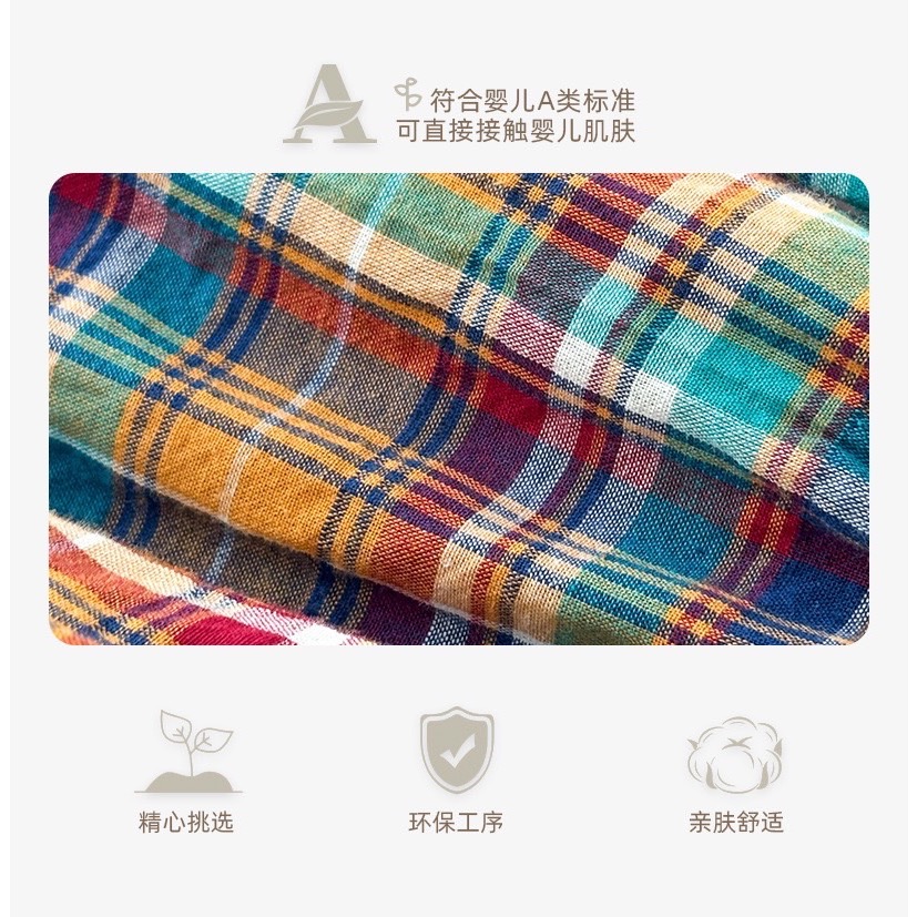 復古拼色格子花瓣領洋裝-細節圖2