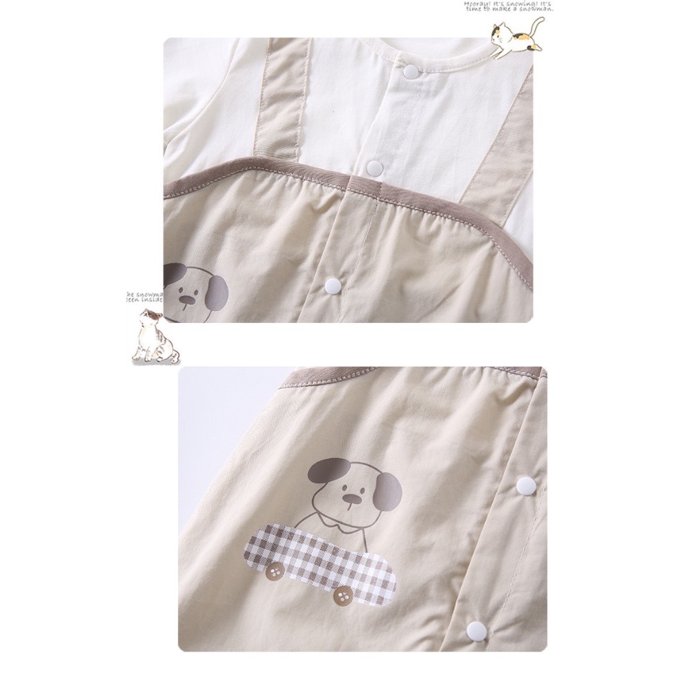 滑板狗狗假吊帶開襟爬服-細節圖6