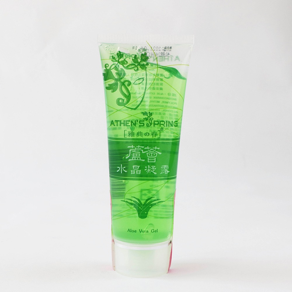 雅典之春 蘆薈水晶凝露120g。可做為曬傷的保養，質地清爽不黏膩。蘆薈保濕乾燥皮膚，使肌膚柔嫩有光澤。-細節圖2