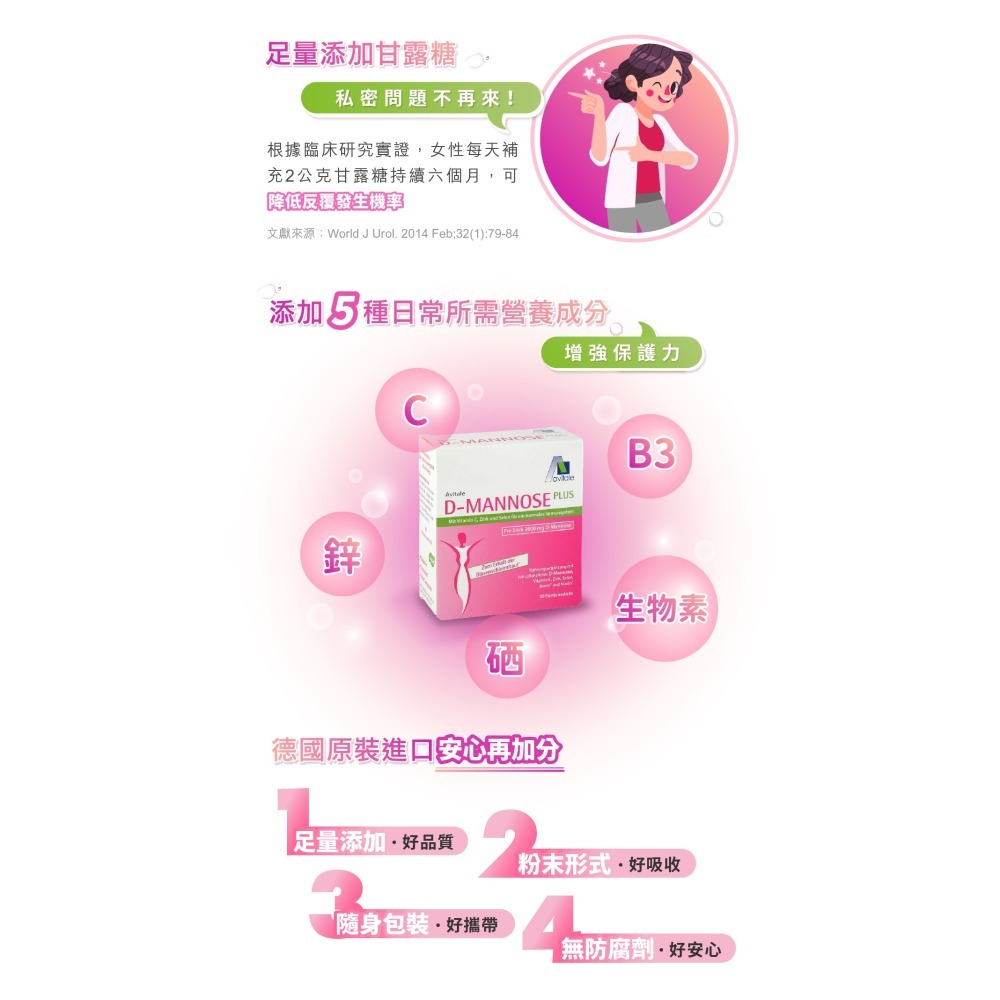 【德風】安維優甘露優暢(30包/盒) (德國甘露糖/私密保養)-細節圖3