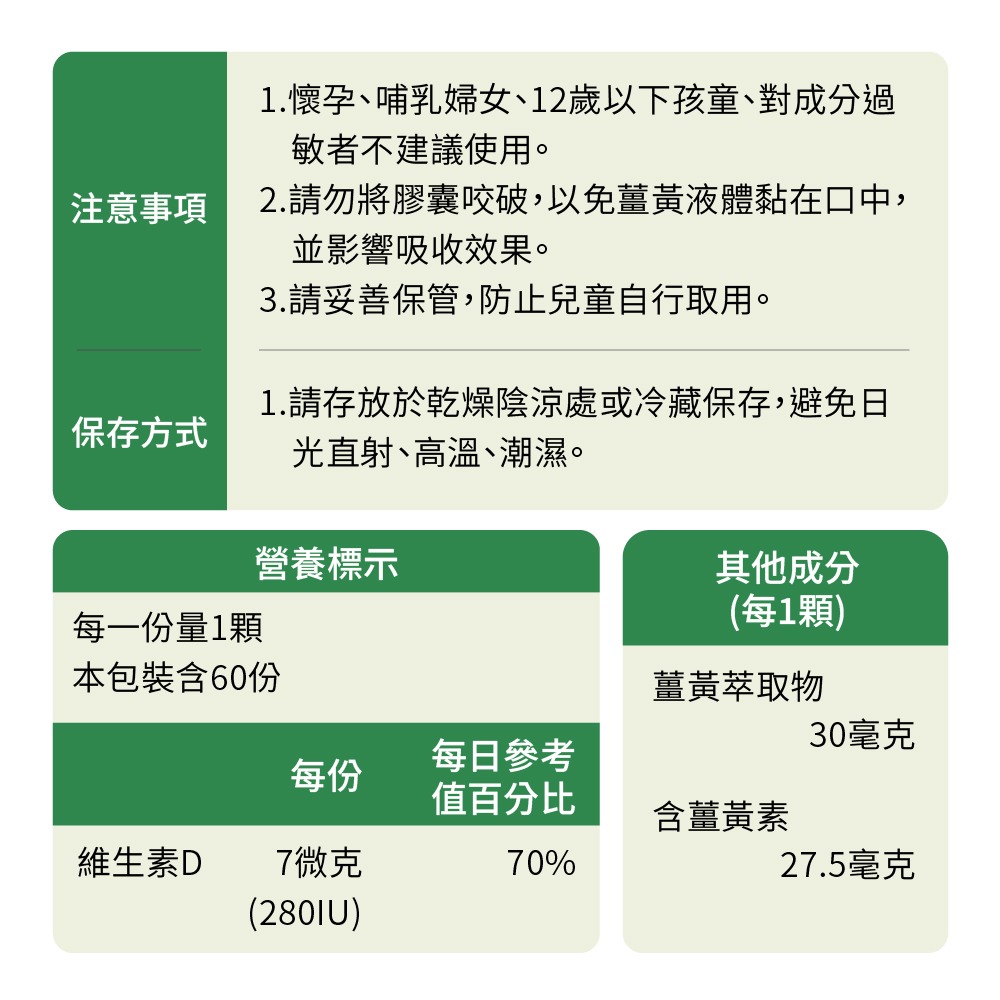 【德風】舒蘭特薑黃膠囊(60顆/盒)(德國原裝進口薑黃素/薑黃粉+D3)-細節圖8
