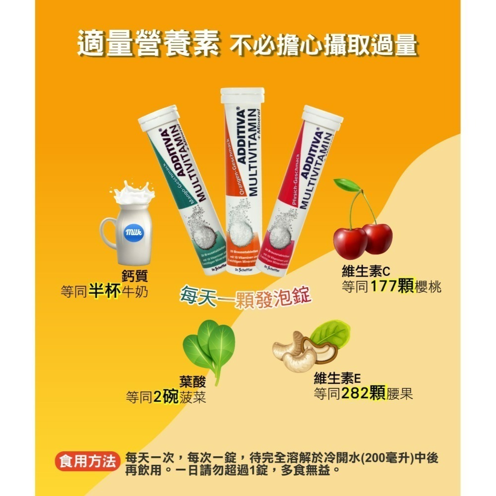 【德風】艾迪維他命+礦物質發泡錠 (20錠/瓶)-細節圖3