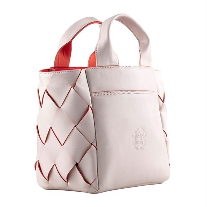 星巴克撞色女神編織提袋-細節圖4