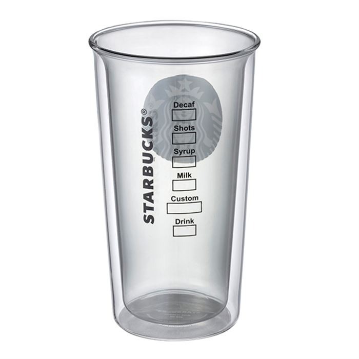 星巴克透黑女神TOGO雙層玻璃杯-細節圖2