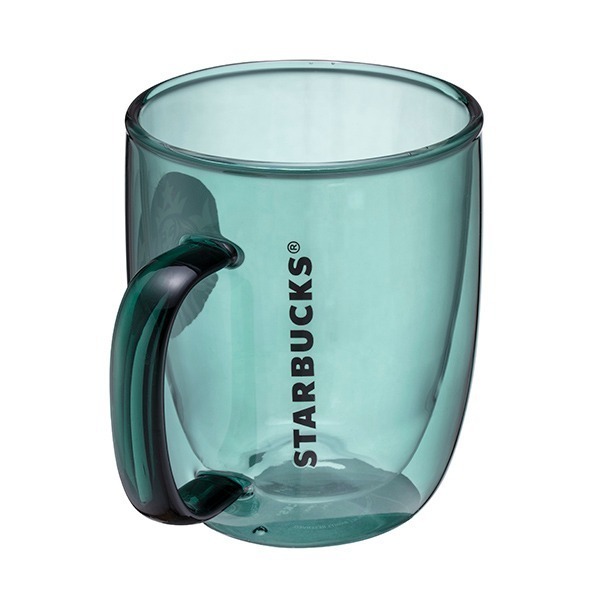 星巴克碧綠女神把手雙層玻璃杯-細節圖2