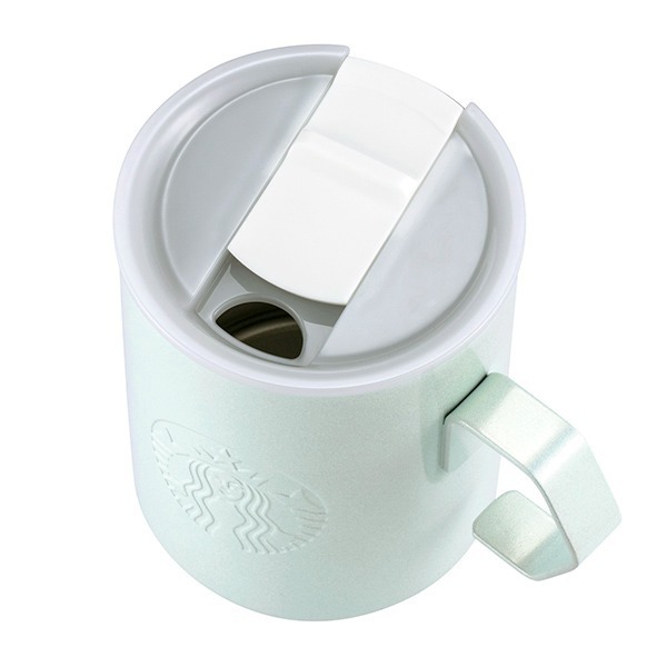 星巴克薄荷綠不鏽鋼把手杯-細節圖2