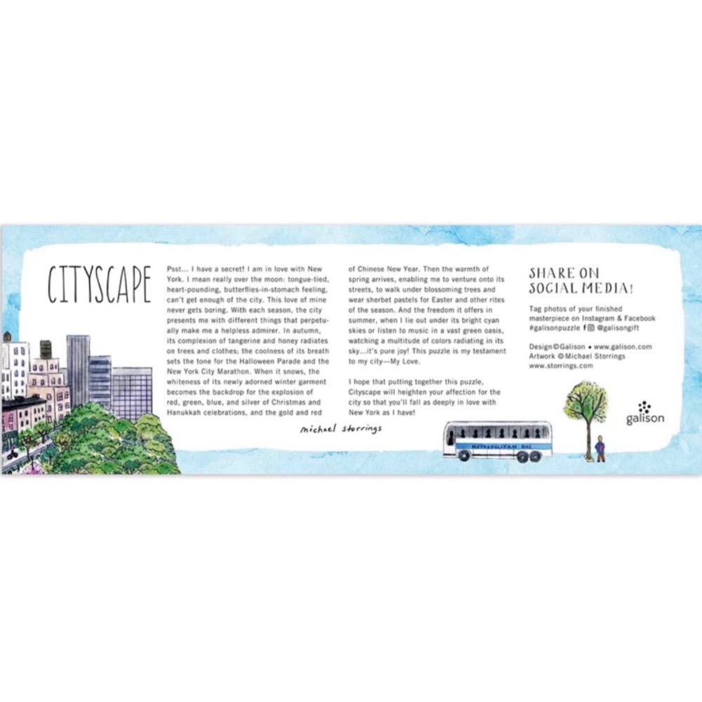 現貨 美國拼圖 Galison 1000片 公園景觀 Michael Storrings Cityscape 全景 正版-細節圖3