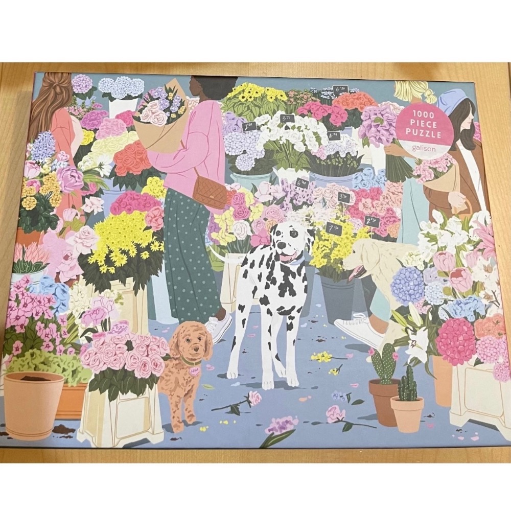 現貨 美國拼圖 Galison 1000片  大麥町狗 花市 Flower Market 正版-細節圖5