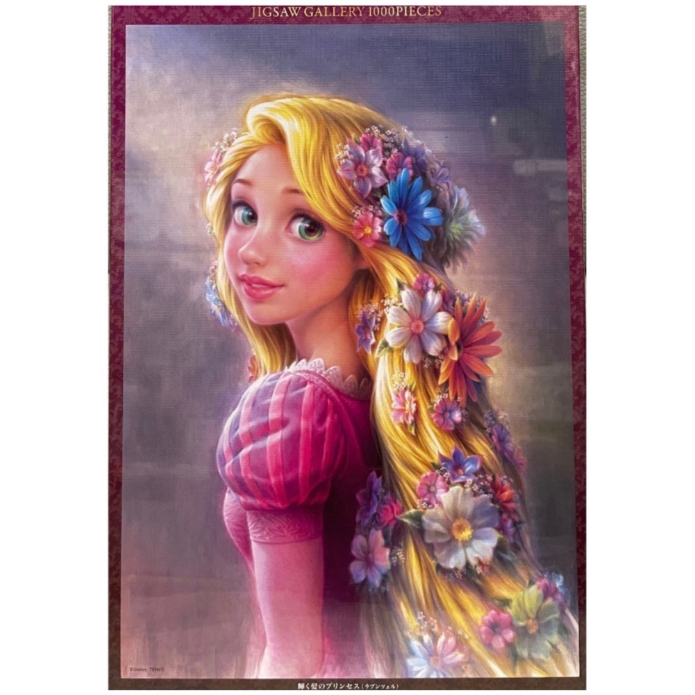 現貨 日本 Tenyo 拼圖 1000片 正版 迪士尼 魔髮奇緣 長髮公主 樂佩 Disney閃耀的光芒 1000片-細節圖5