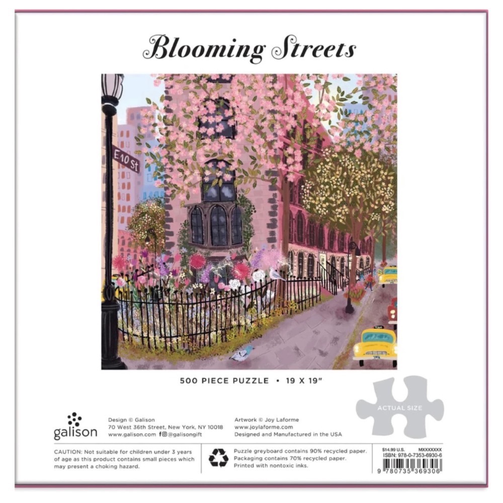 現貨 美國拼圖 Galison  500片 Blooming Streets 盛開的街道 正版-細節圖4