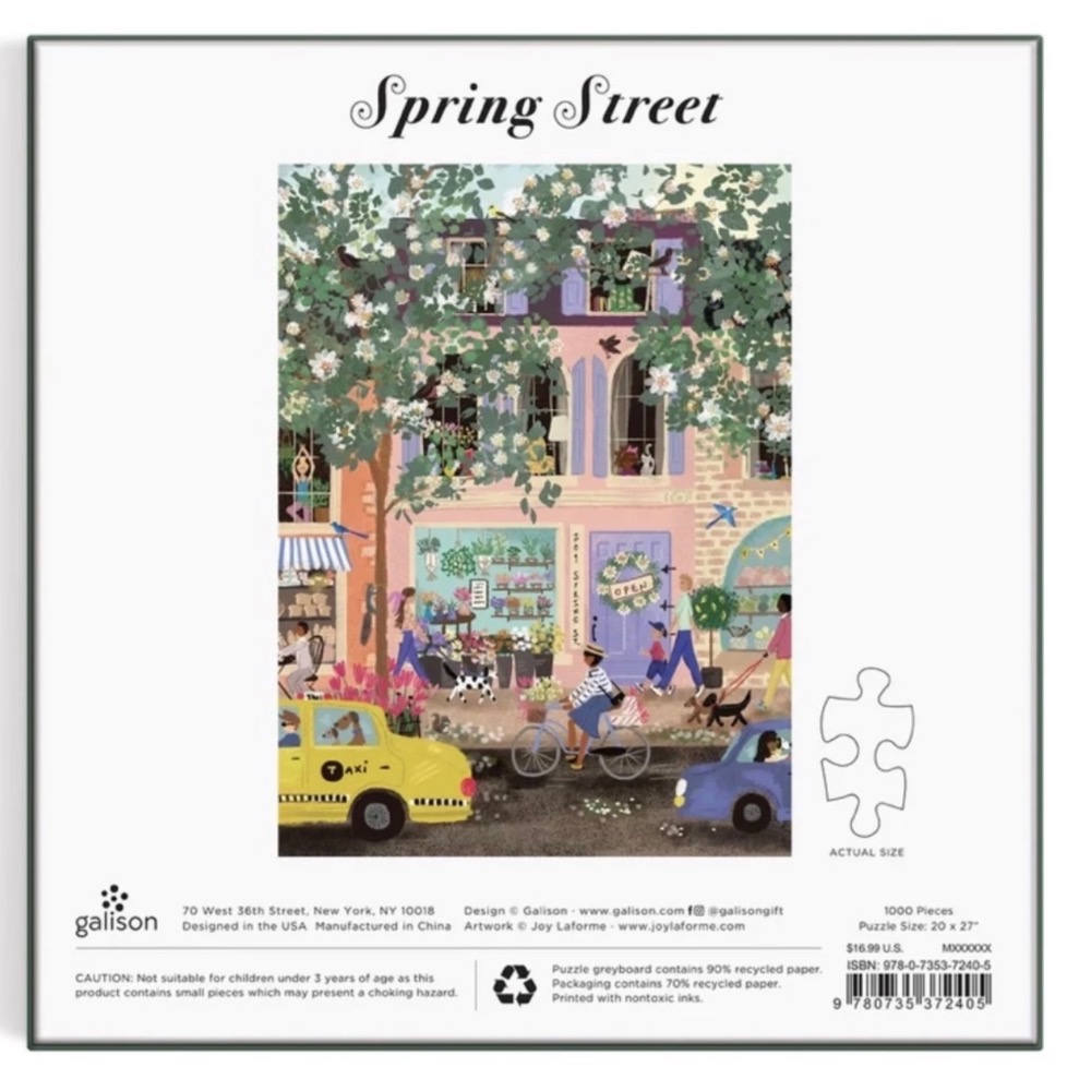 現貨 美國拼圖 Galison 1000片 春天街道  Spring Street  現貨-細節圖2