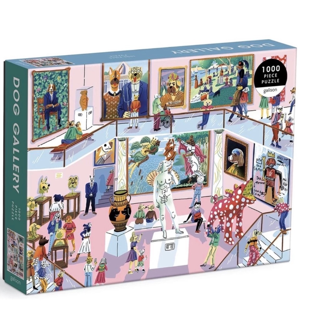 現貨 美國拼圖 Galison 1000片 狗狗 畫廊 美術館 Dog Gallery 正版-細節圖2