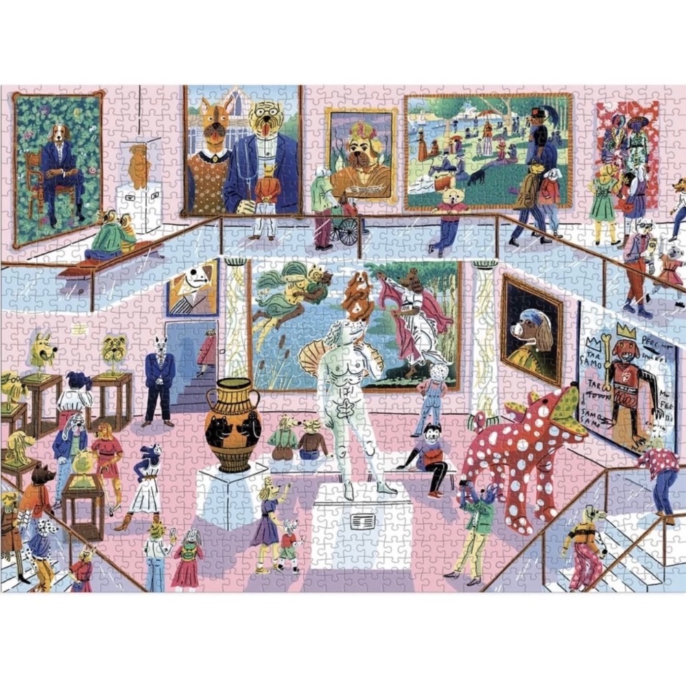 現貨 美國拼圖 Galison 1000片 狗狗 畫廊 美術館 Dog Gallery 正版-細節圖3
