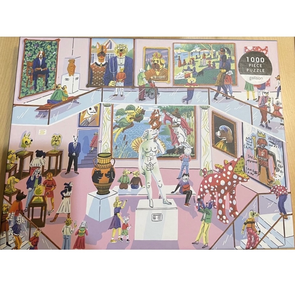 現貨 美國拼圖 Galison 1000片 狗狗 畫廊 美術館 Dog Gallery 正版-細節圖5