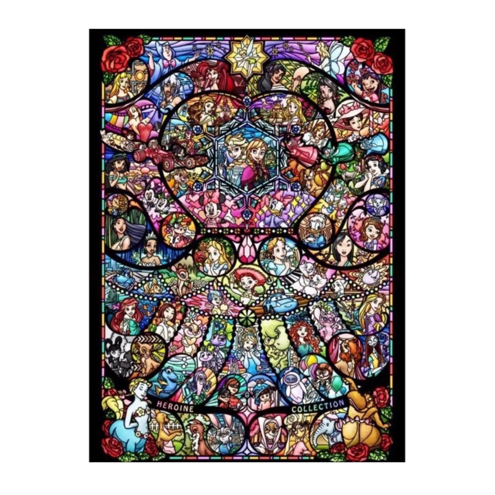 現貨 日本拼圖 Tenyo 迪士尼 愛麗絲夢遊仙境 皮克斯女主角 迪士尼公主 長髮公主 迷你透明塑膠拼圖 500片-細節圖2