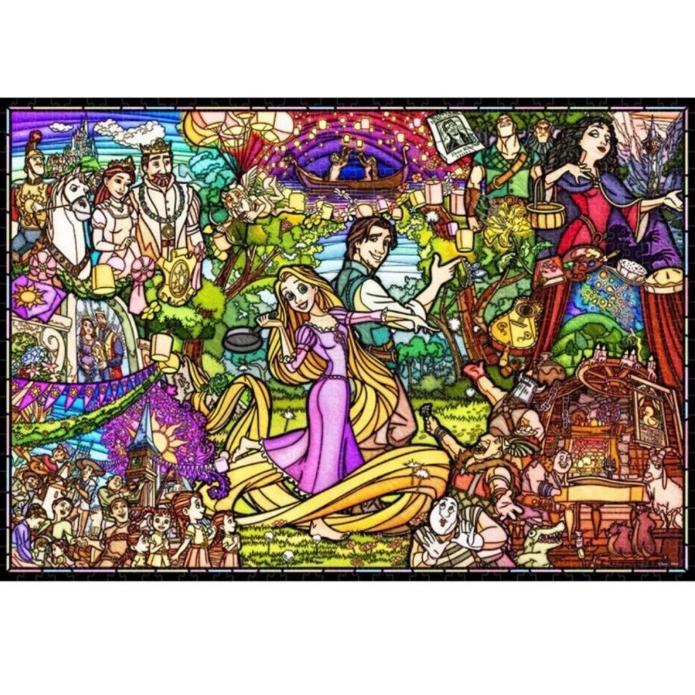 現貨 日本拼圖 Tenyo 迪士尼 愛麗絲夢遊仙境 皮克斯女主角 迪士尼公主 長髮公主 迷你透明塑膠拼圖 500片-細節圖4