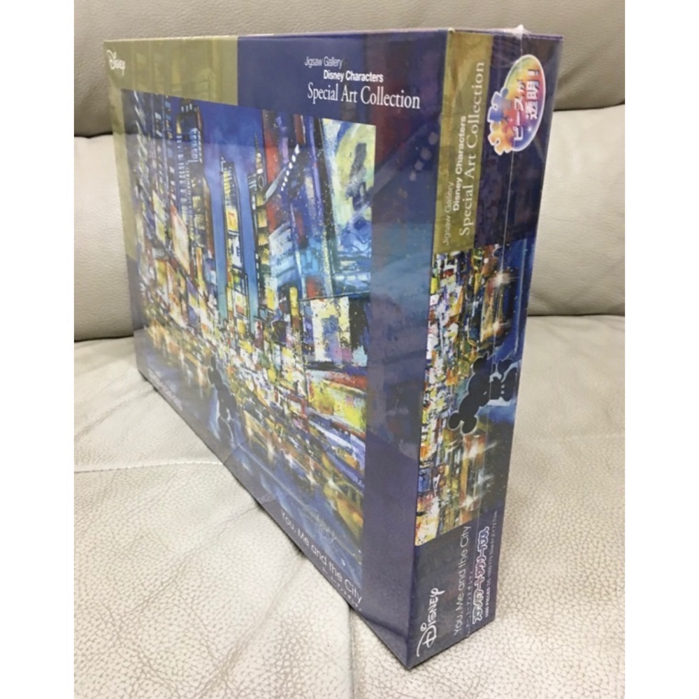 現貨 正版日本拼圖 Tenyo 迪士尼 You, Me and the City 米奇米妮 透明彩繪塑膠拼圖 1000片-細節圖4