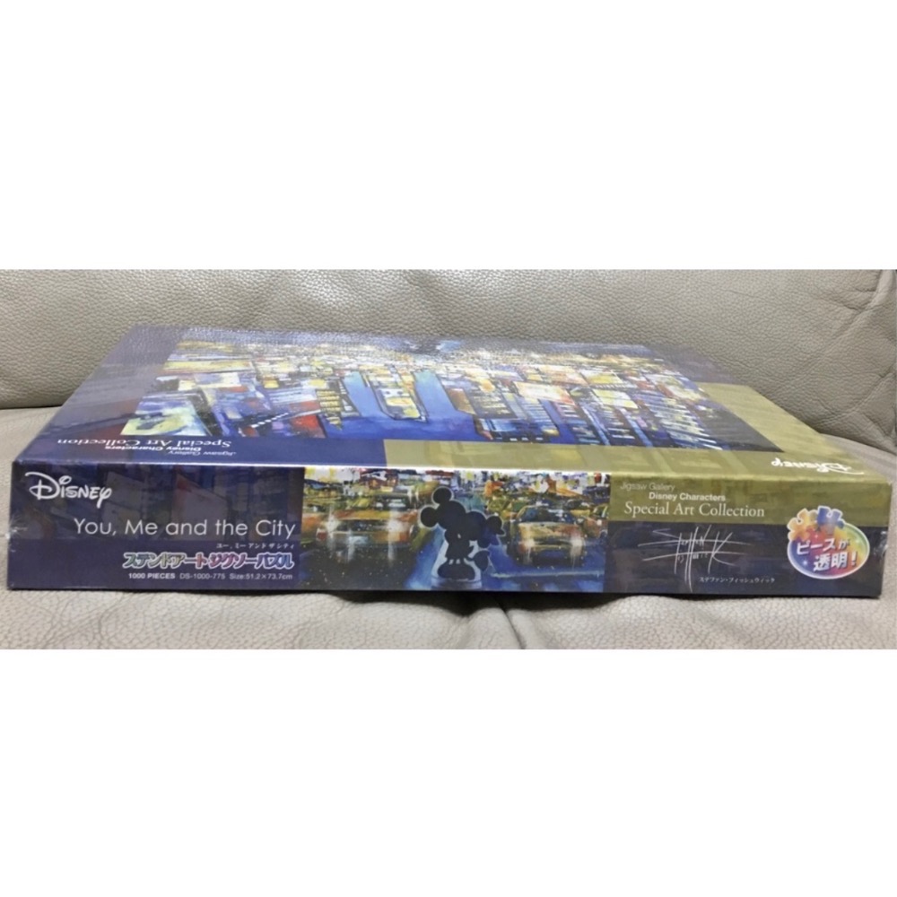 現貨 正版日本拼圖 Tenyo 迪士尼 You, Me and the City 米奇米妮 透明彩繪塑膠拼圖 1000片-細節圖6