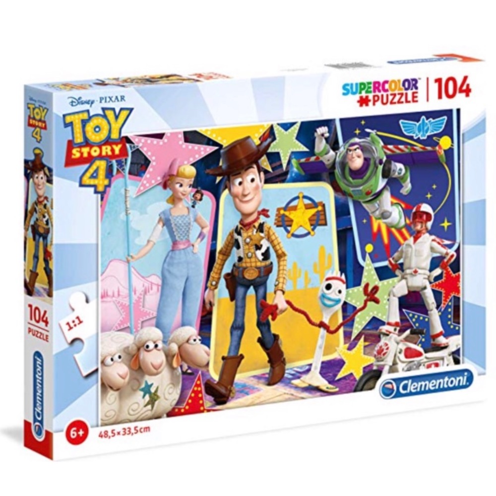 義大利拼圖 Clementoni 兒童幼兒拼圖 迪士尼 Toy Story 4 玩具總動員 104片 大拼片 現貨 正版-細節圖2