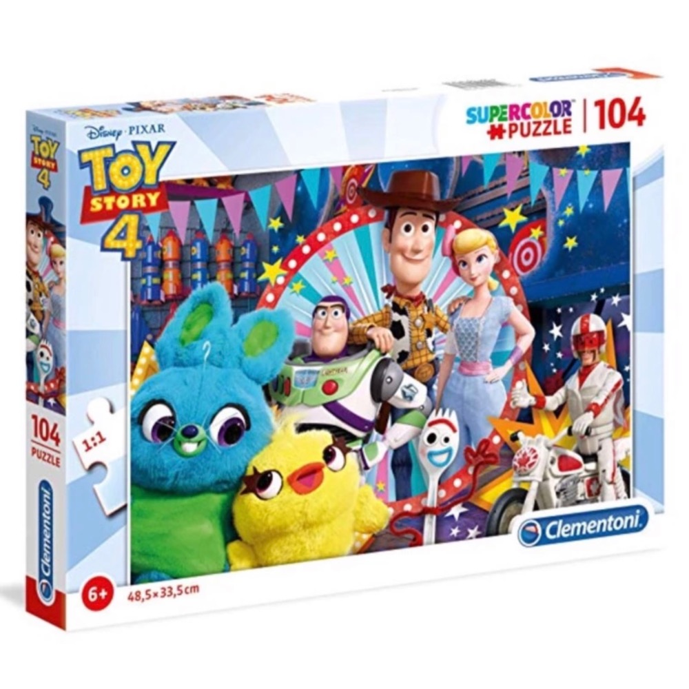 義大利拼圖 Clementoni 兒童幼兒拼圖 迪士尼 Toy Story 4 玩具總動員 104片 大拼片 現貨 正版-細節圖2