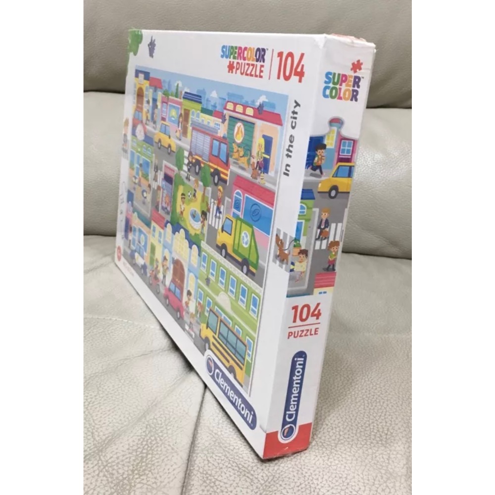 義大利拼圖 Clementoni 兒童幼兒拼圖 in the city 在城市 104片 大拼片 現貨 正版-細節圖4