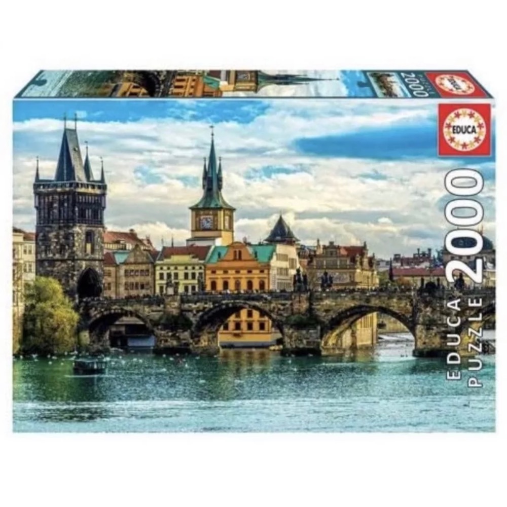 現貨 西班牙拼圖 Educa  Prague  捷克 布拉格 查理大橋 2000片 現貨 正版-細節圖2