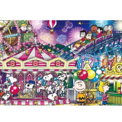 現貨 絕版 日本拼圖 Epoch Snoopy 史努比 花生嘉年華 遊樂園 夜光拼圖 1000片 現貨 正版