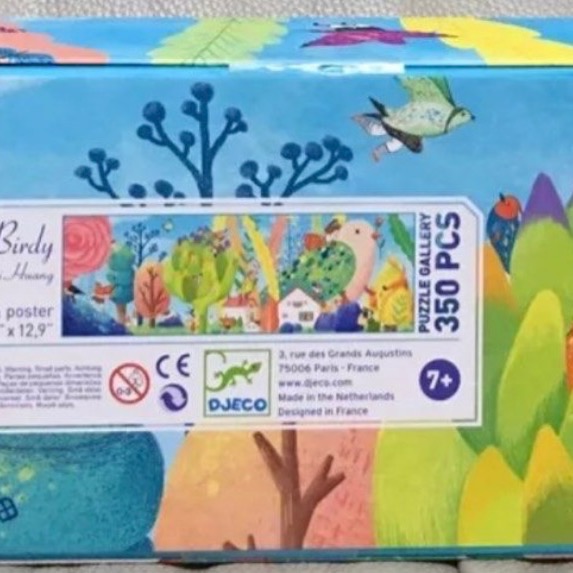 現貨 法國 DJECO 智荷 拼圖 兒童拼圖  Miss Birdy 350片 大拼片 現貨 正版-細節圖4